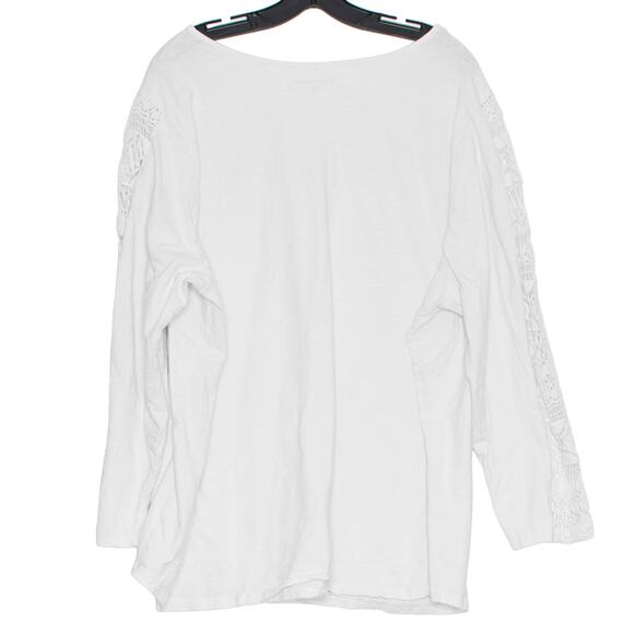 Woman Within Top Minimalist Casual Effortless Comfy Basic Neutral White 4X 34/36 - Picture 2 of 5